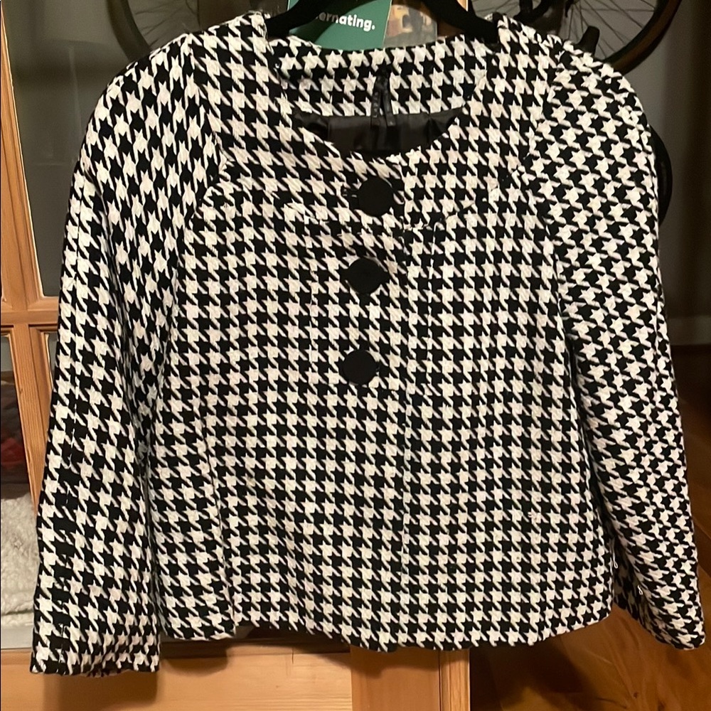 Houndstooth Black and White Women's Jacket